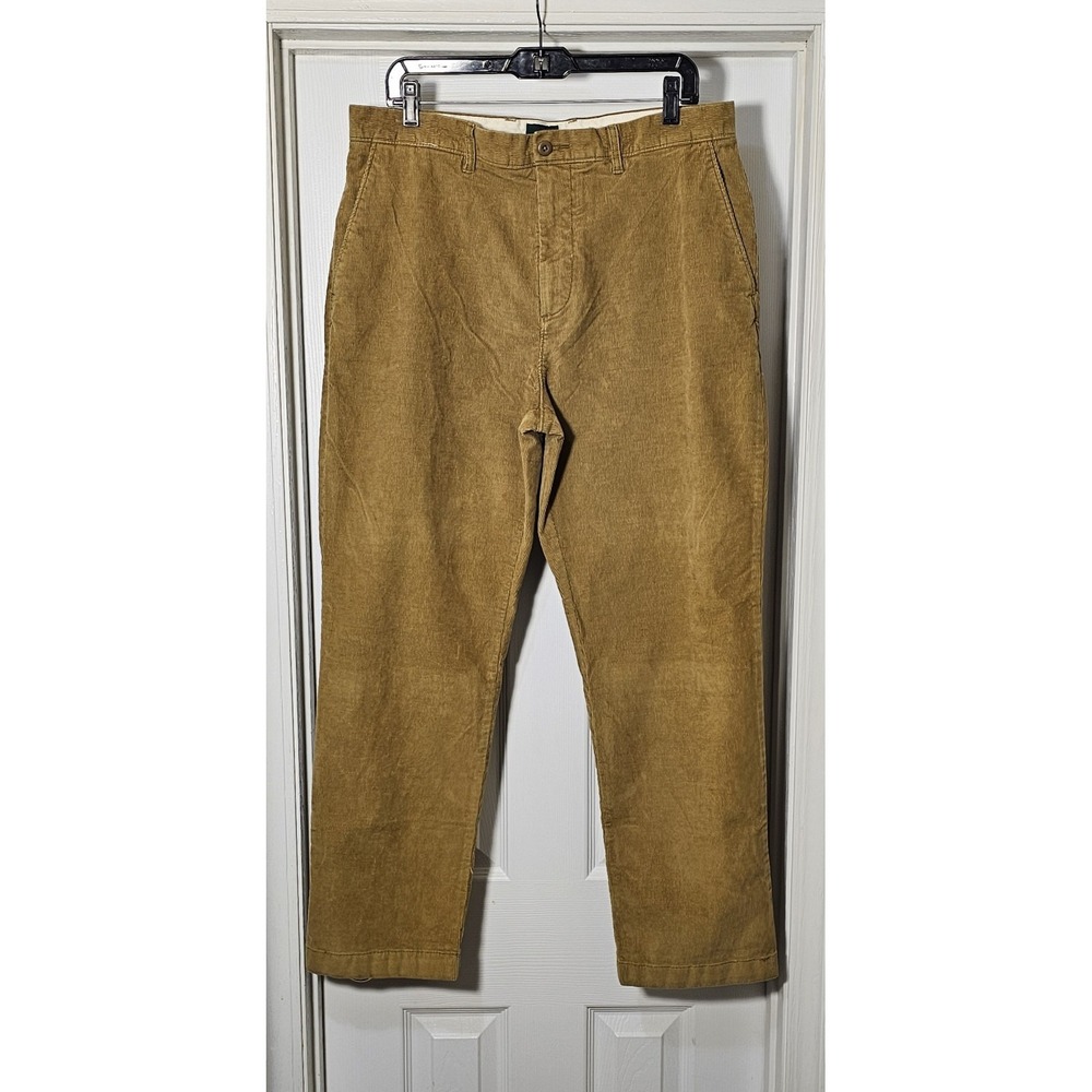 J. Crew‎ Men's Classic Straight Fit Corduroy Pants 34x30 Oak Khaki Stretch